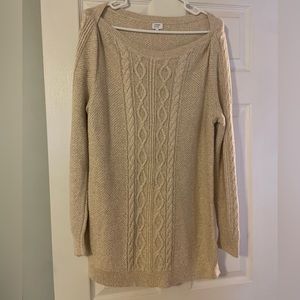 Crown and ivy metallic gold sweater